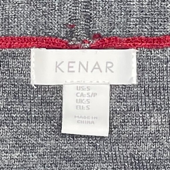 Kenar Red and Gray Open Front Cardigan – Size Small - Picture 6 of 11